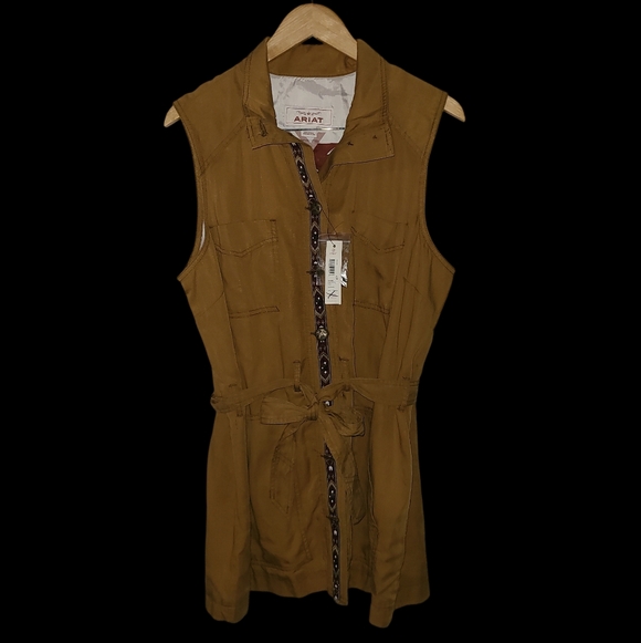 Ariat NWT Women's Rucksack First Rodeo Vest in Brown XL - Picture 6 of 15